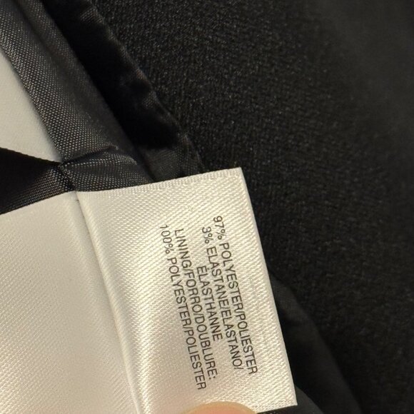 Kasper Plus Size Black Blazer With White Piping Size 24W Polyester Blend - Picture 4 of 12